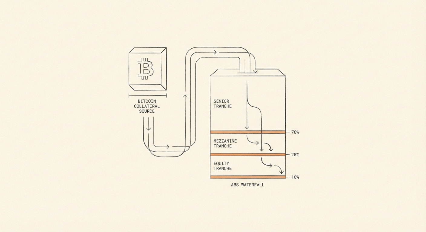 Bitcoin entering bond math through a three-tier ABS structure